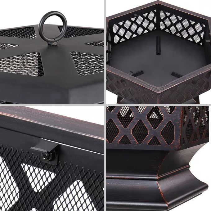 Brasero Design Hexagonal Brunello